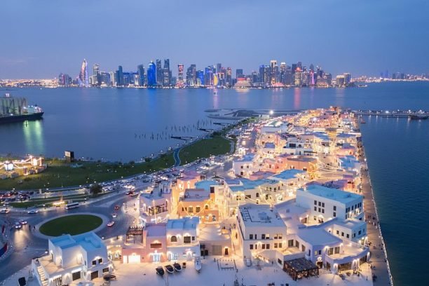 old-doha-port-sunset